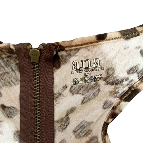 🛍️ a.n.a. Cheetah Print Tank Top Womens Size L - Picture 2 of 6